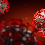 3D rendering of SARS-CoV-2 or 2019-NCOV coronavirus